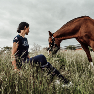 T-Shirt HORSE REPUBLIC Collection 2021 - femme bleu marine